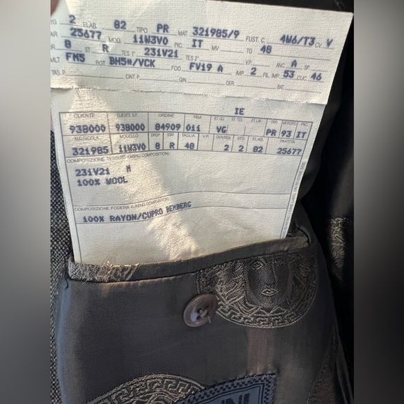 Vintage Gianni Versace wool blazer jacket 48 - Picture 6 of 6